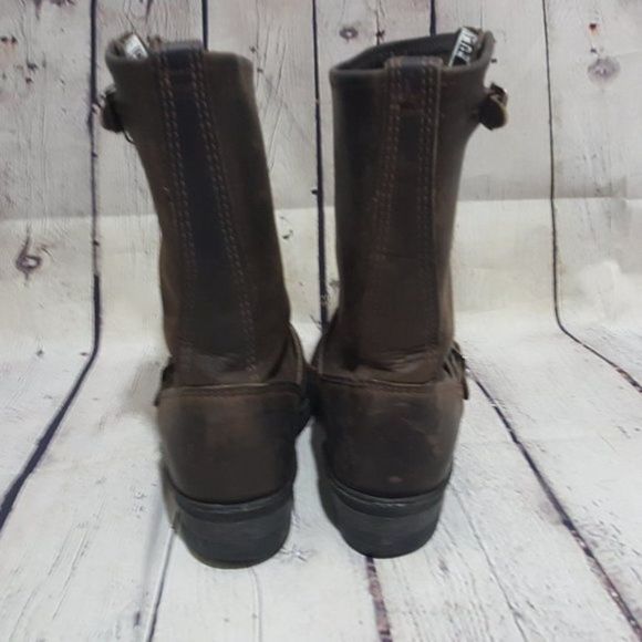 Frye Brown Combat & Moto Boots - Picture 4 of 9